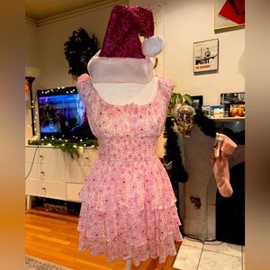 Star to Moon pink floral Romper